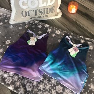 Set of 2 Forever 21 Sports Bra Tank Tops - Tye Die